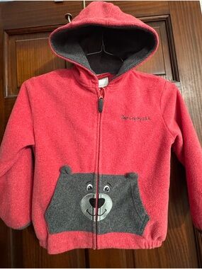Bear Country Red Hooded Fleece Jacket for Kids